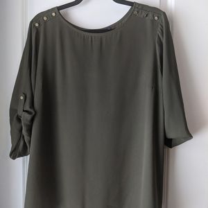 Women's Green 3/4 Length Blouse